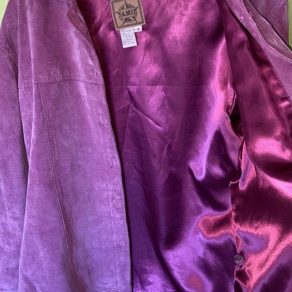 A.M.I Purple Suede Jacket - Picture 6 of 12